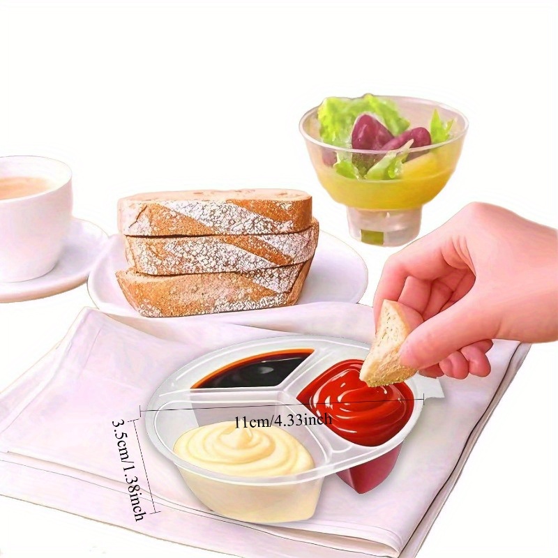 Round 3-Compartment Disposable - Food Storage For Restaurant 评论和价格