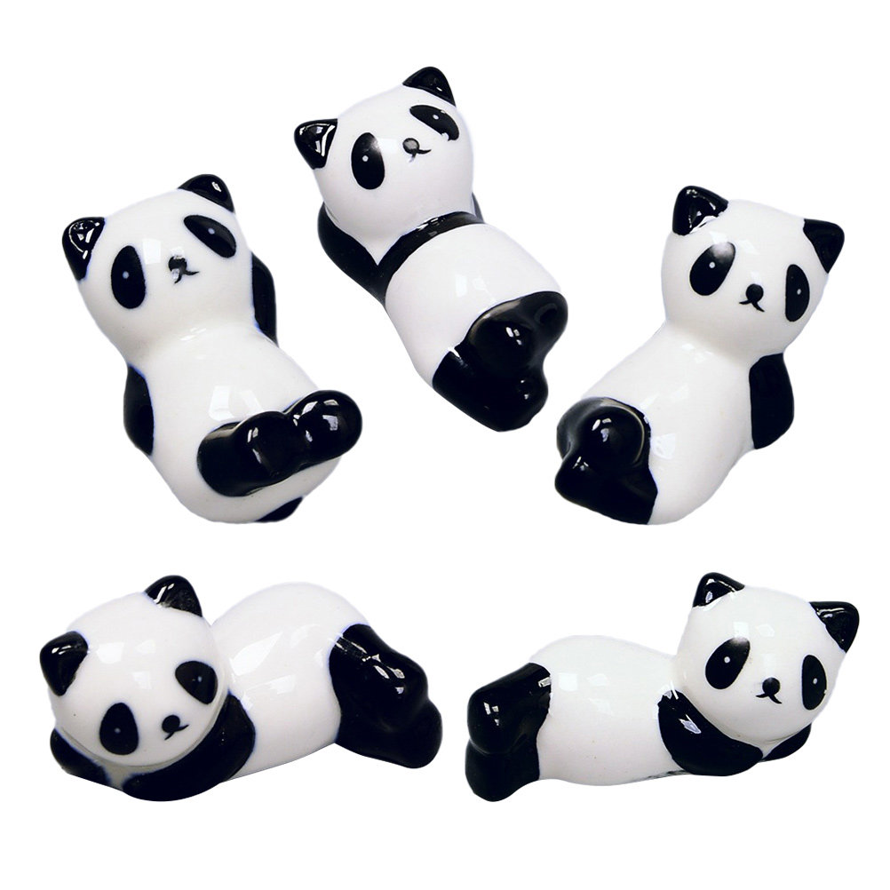 5Pcs Panda Chopsticks Rest Set - Food Storage For Restaurant 评论和价格
