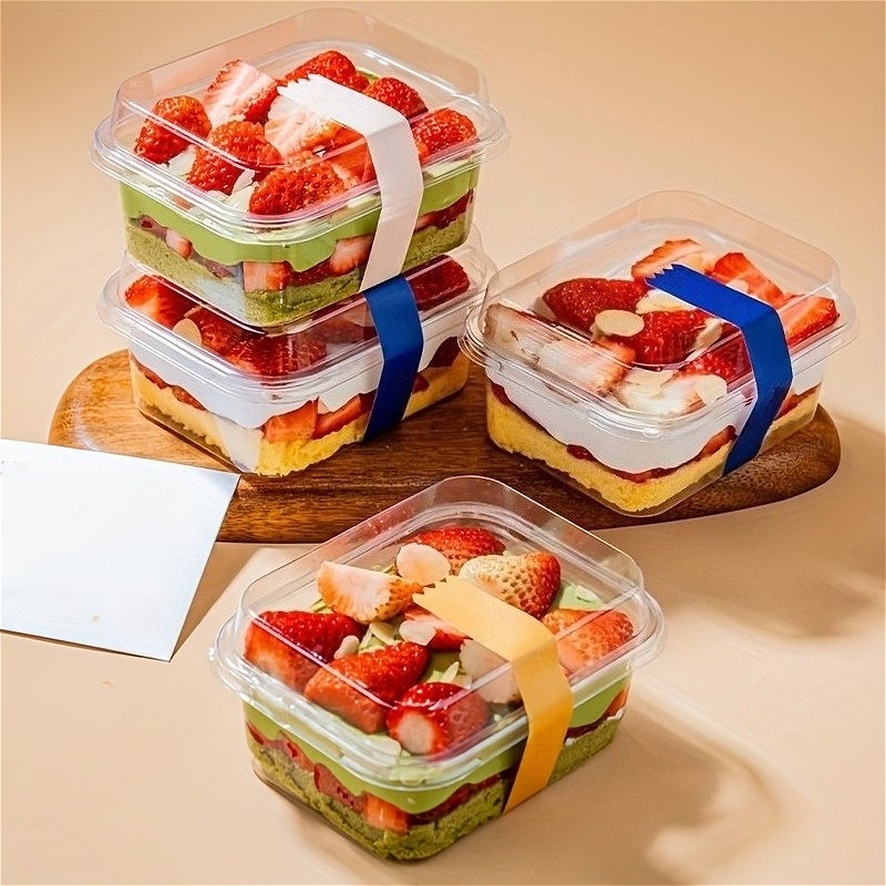 5/10/20PCS Transparent Cake Bo - Xmas Food Storage Containers 评论和价格