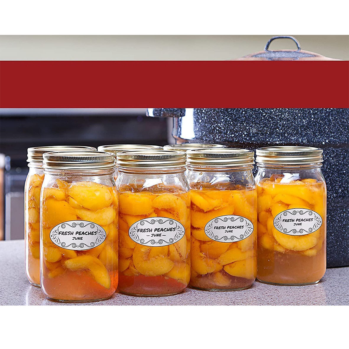 150Pcs Oval Canning Labels for - Food Storage For Restaurant 评论和价格