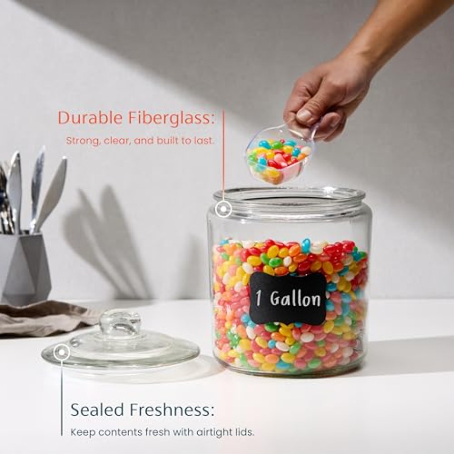 Glass Kitchen Jars Food and Co - Food Storage Containers Glass 评论和价格