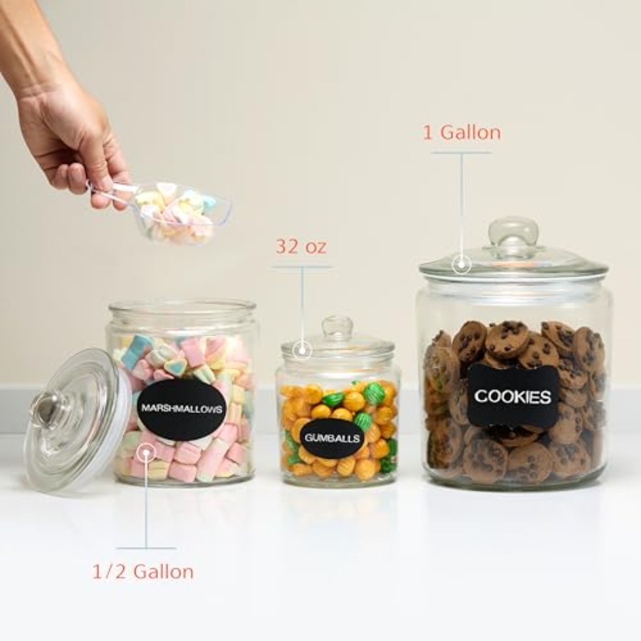 Glass Kitchen Jars Food and Co - Food Storage Containers Glass 评论和价格
