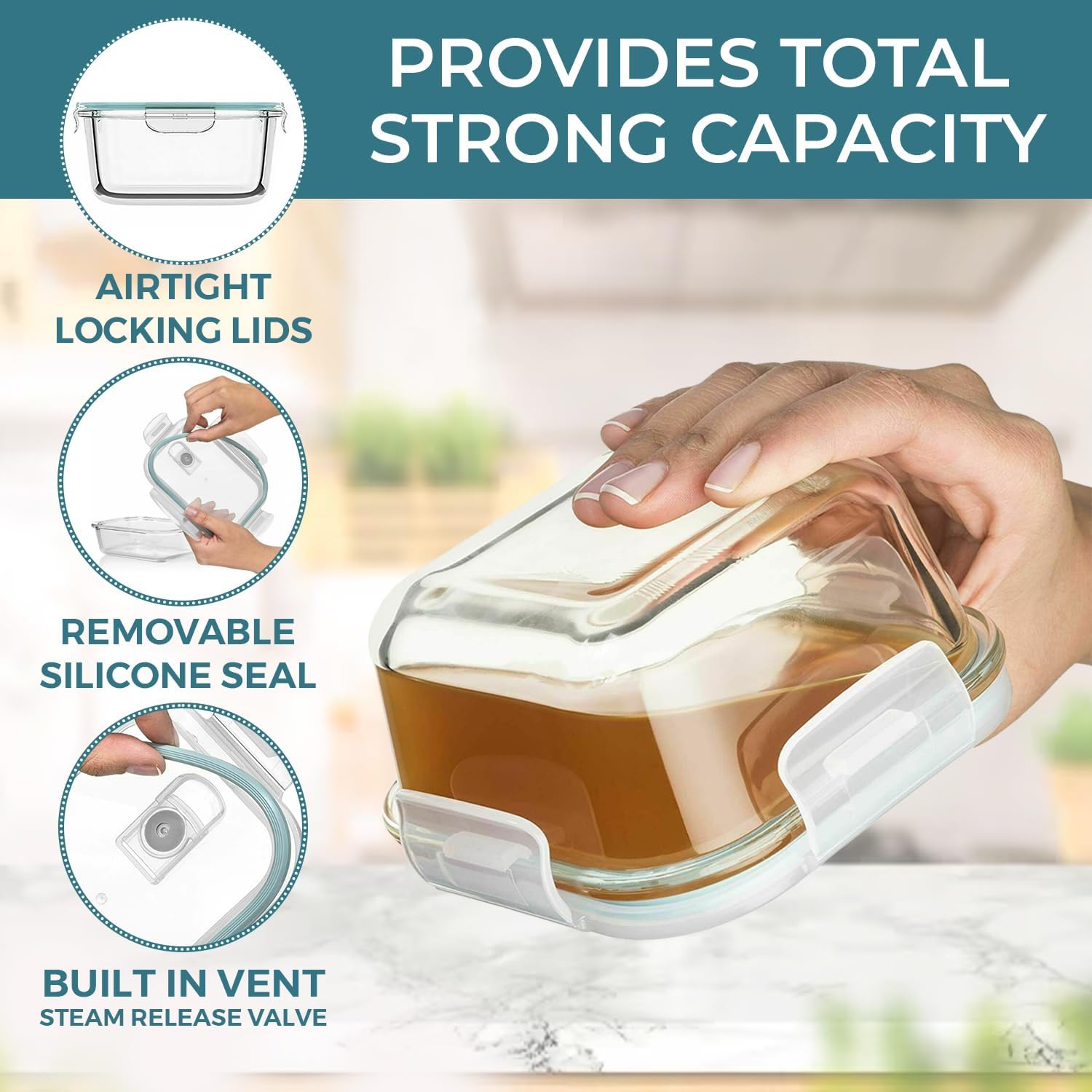 24 Pc Airtight Glass Food Stor - Food Storage Containers Glass 评论和价格