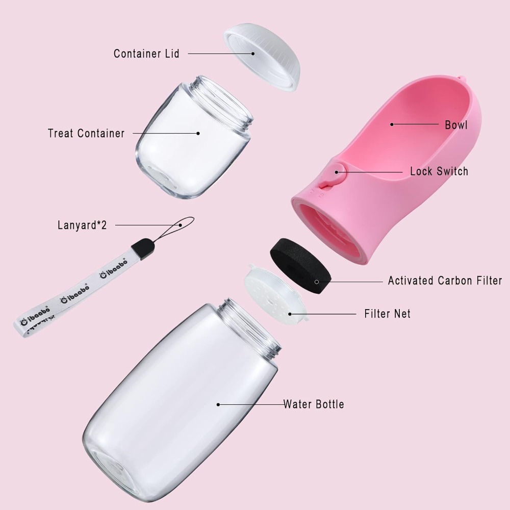 Dog Water Bottle with Food Con - Food Storage Moms 评论和价格