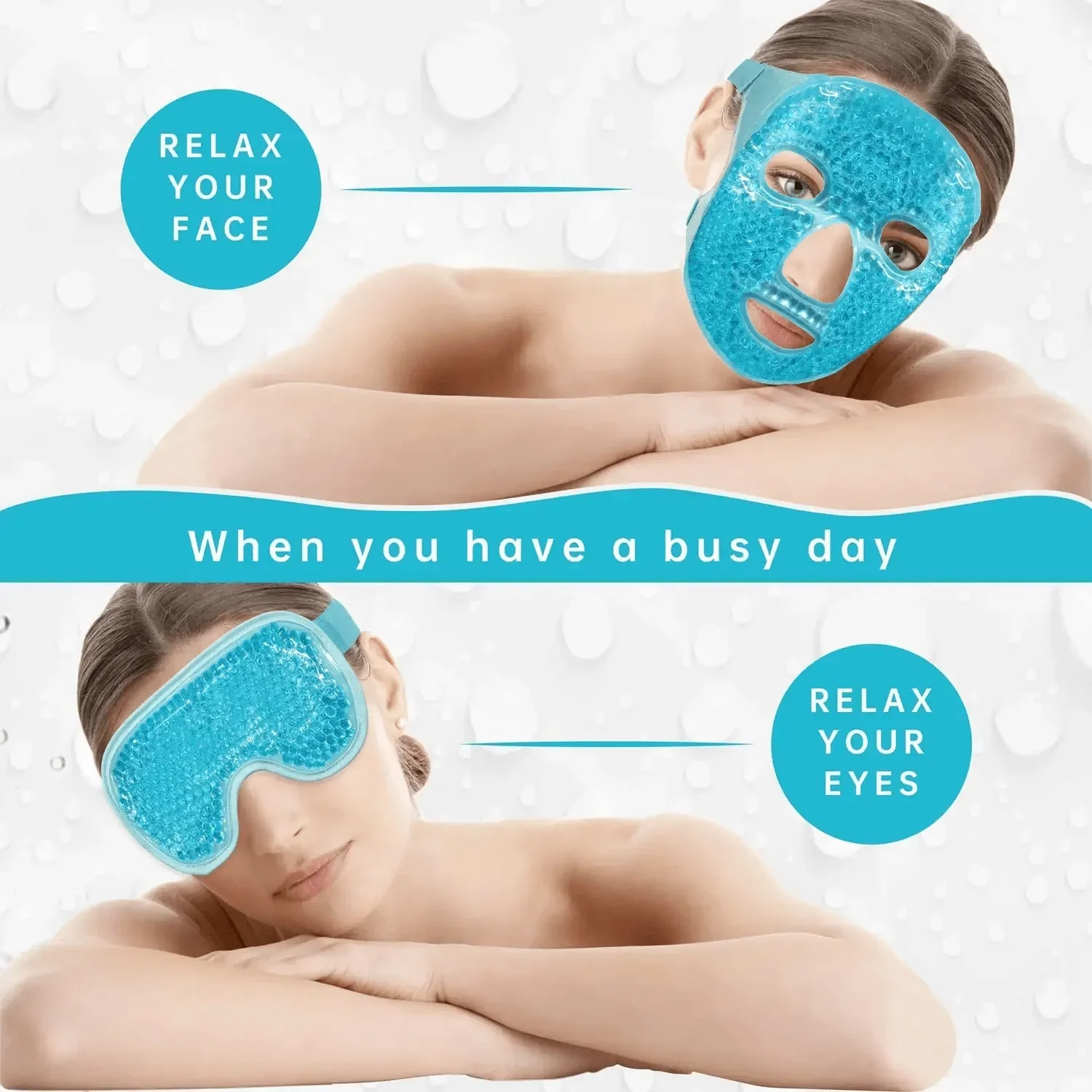 Gel Cooling Ice Face Eye Mask  - Cold Pack Ice Gel 评论和价格