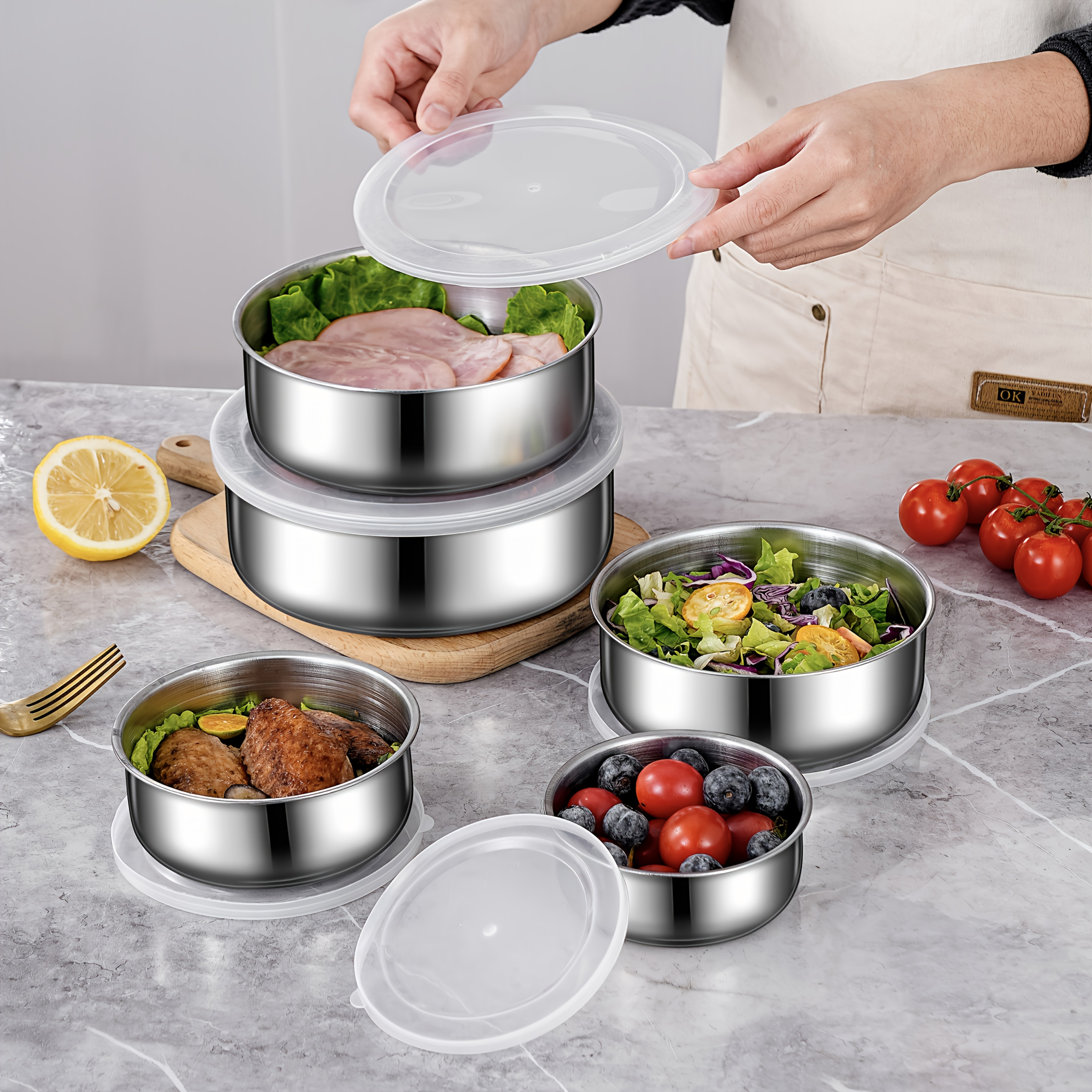 5pcs Food Storage Containers W - Xmas Food Storage Containers 评论和价格