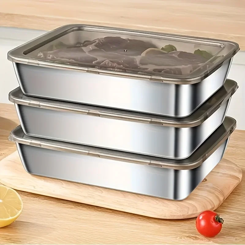 3pc Stainless Steel Food Stora - Food Storage Home 评论和价格