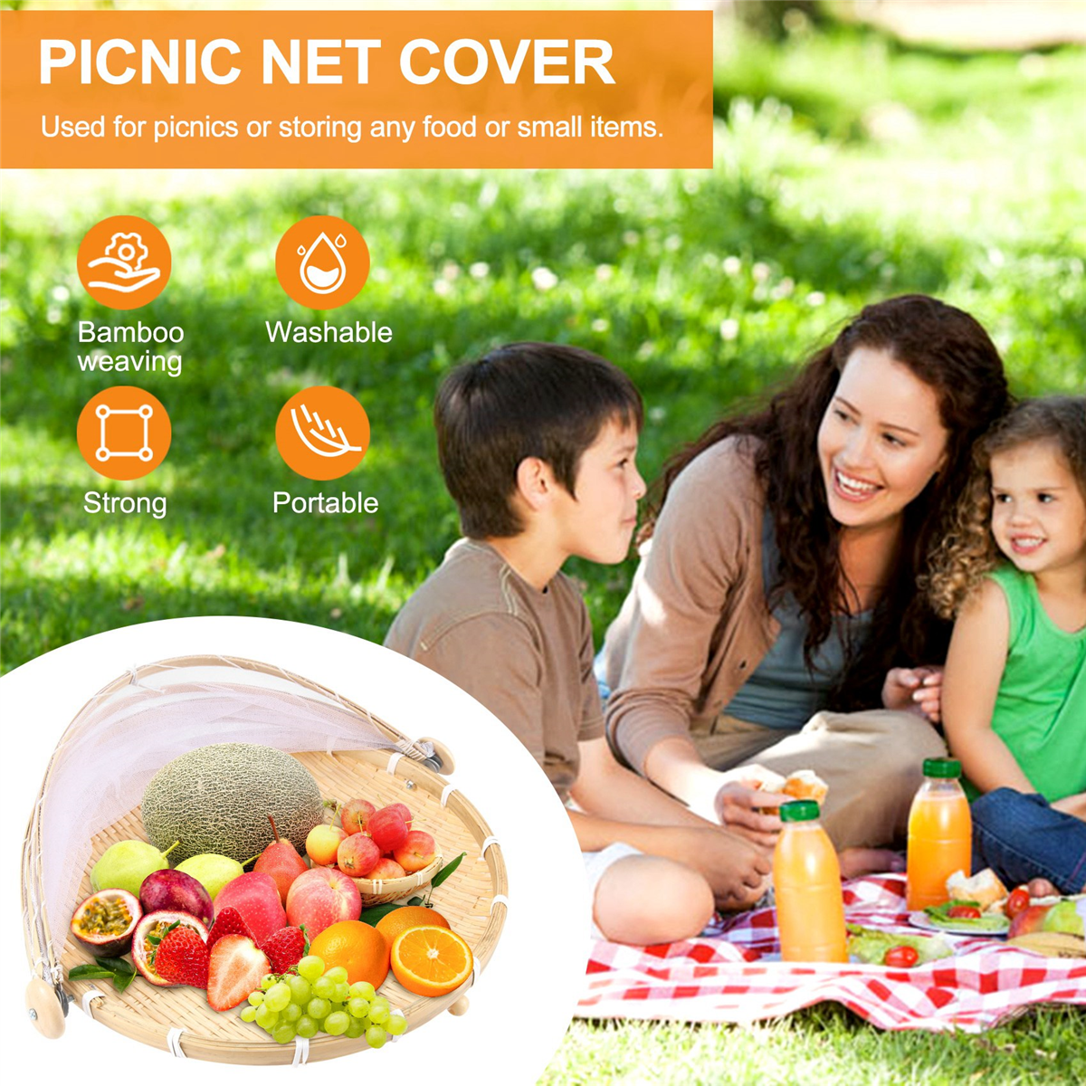 Hand-Woven Food Tent Basket Tr - Food Storage Net 评论和价格