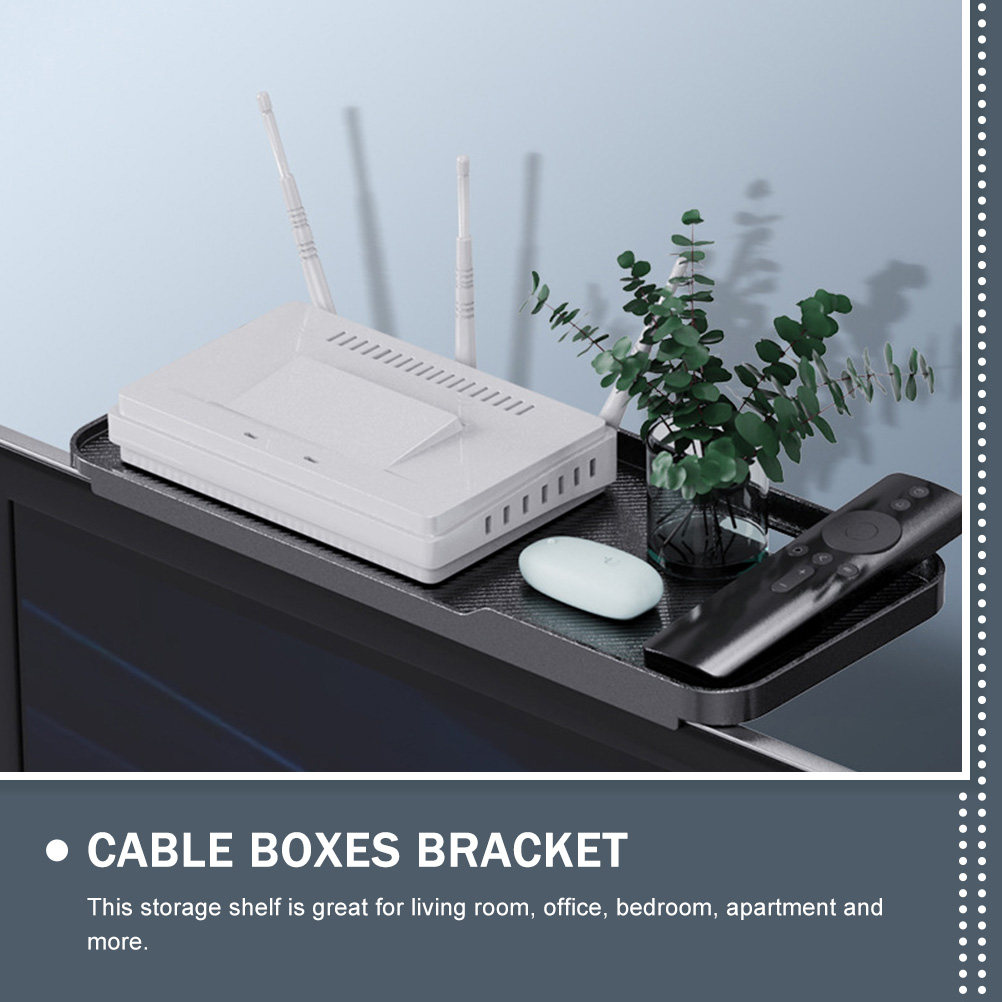 Router Storage Rack Black ABS  - Food Storage Organizer 评论和价格