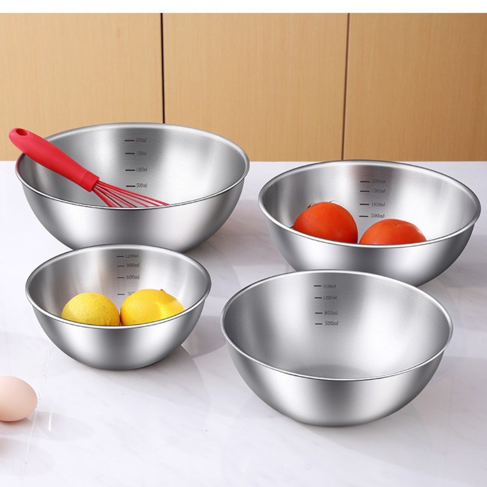 3pcs Stainless Steel Bowl Set  - Food Storage Home 评论和价格