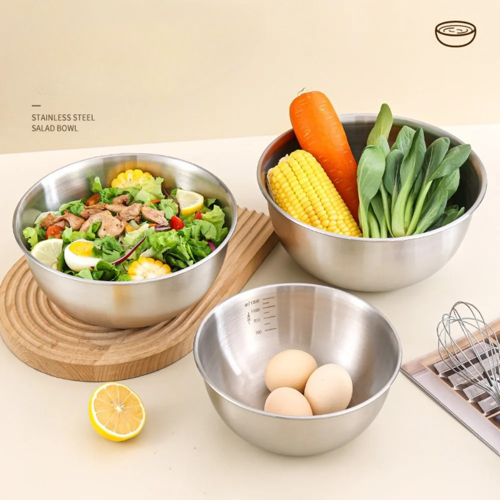 3pcs Stainless Steel Bowl Set  - Food Storage Home 评论和价格