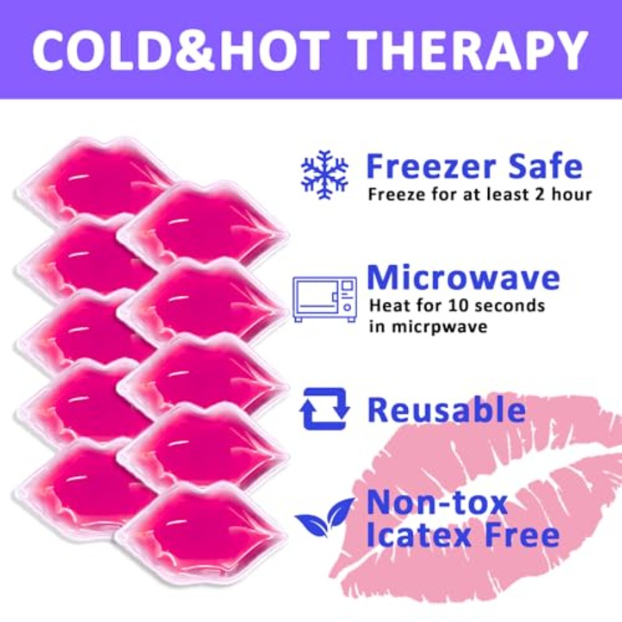 Lip Ice Pack for Injuries, Min - Cold Pack Ice Gel 评论和价格