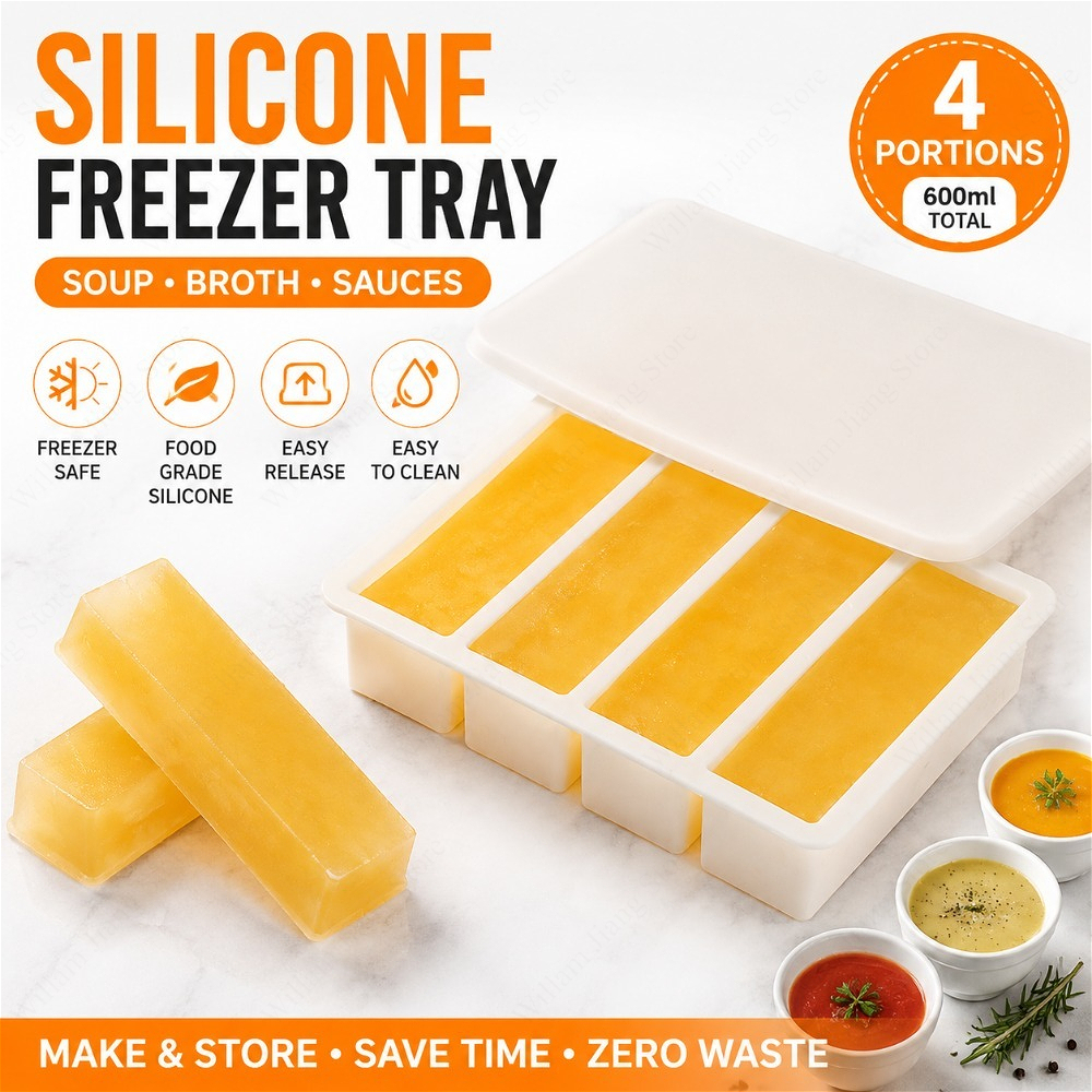 Durable Silicone Freezing Tray - Food Storage Home 评论和价格