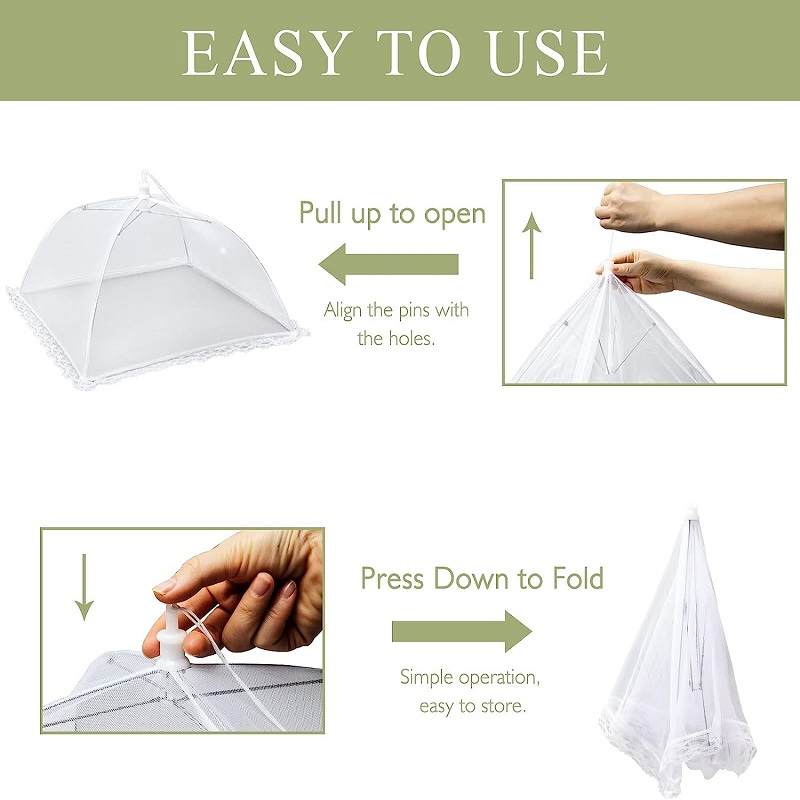 Large pop-up white mesh food c - Food Storage Net 评论和价格