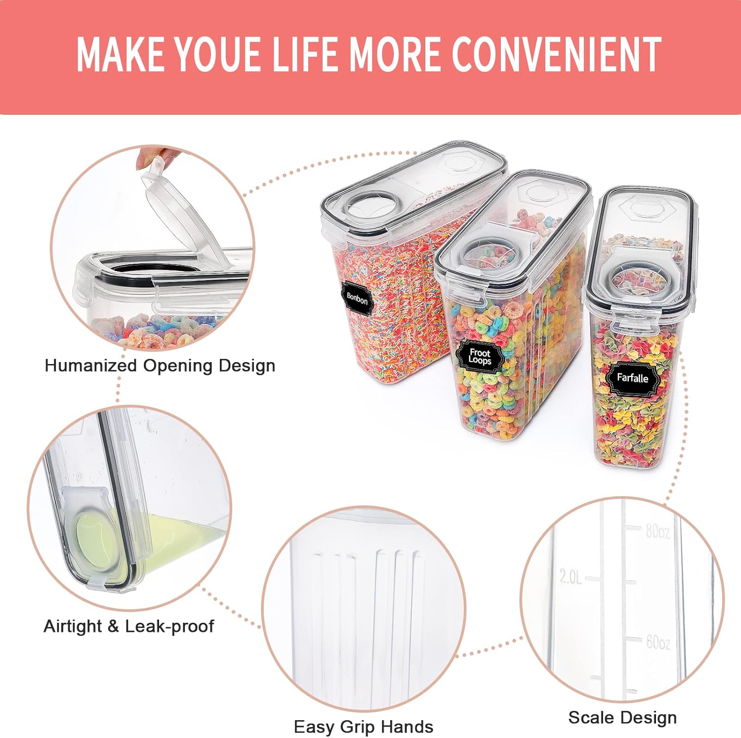 8-Piece Airtight Food Storage  - Food Storage In The Kitchen 评论和价格