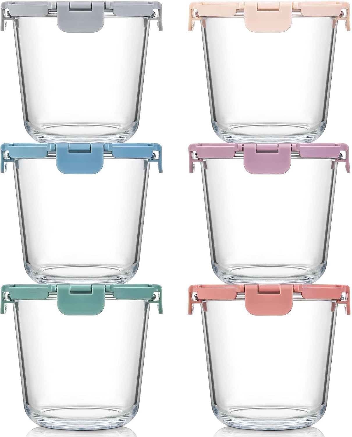 [UPGRADED LID] 6 Sets 3 Cup/24 - Food Storage Containers Glass 评论和价格