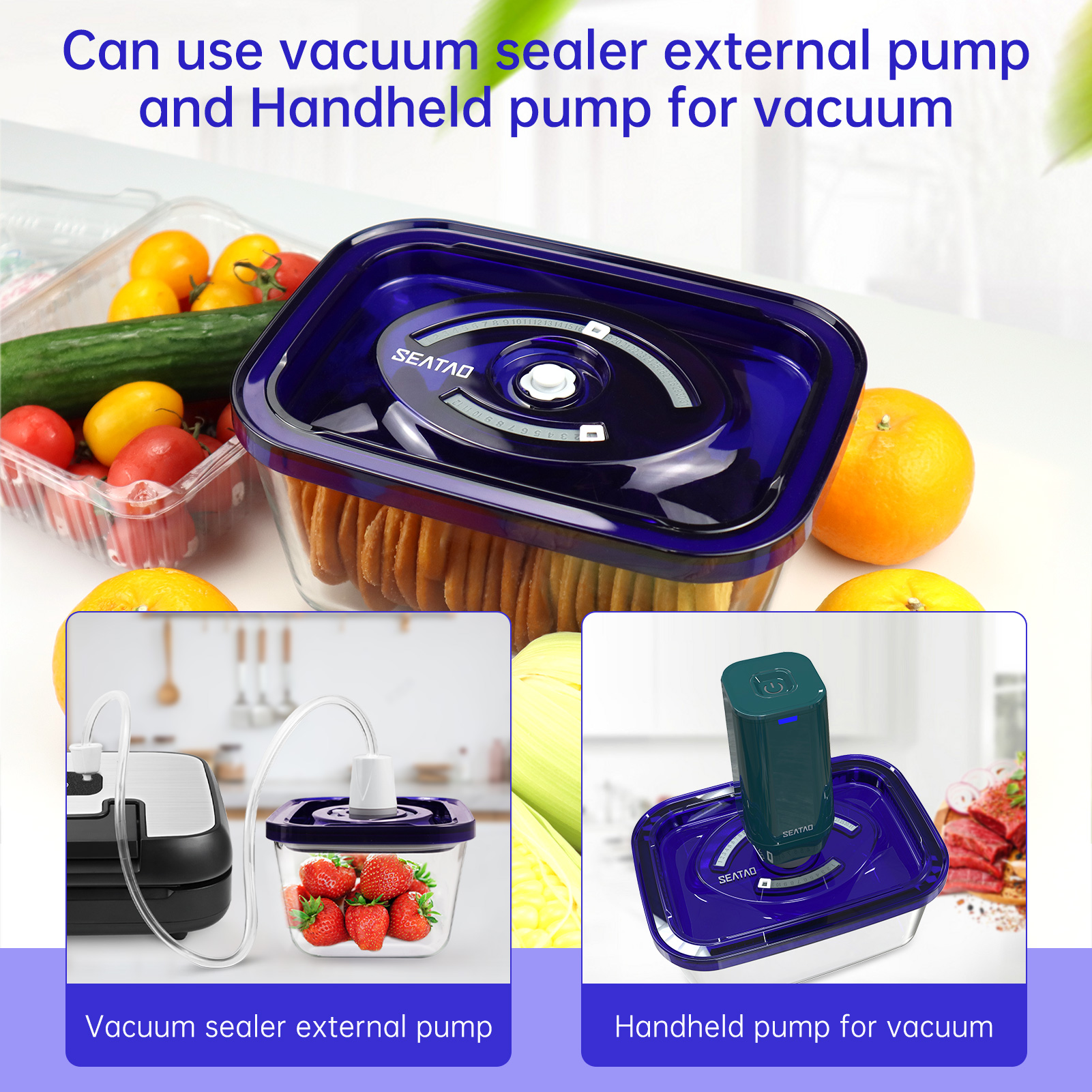 SEATAO Glass Food Storage Cont - Food Storage Vacuum 评论和价格