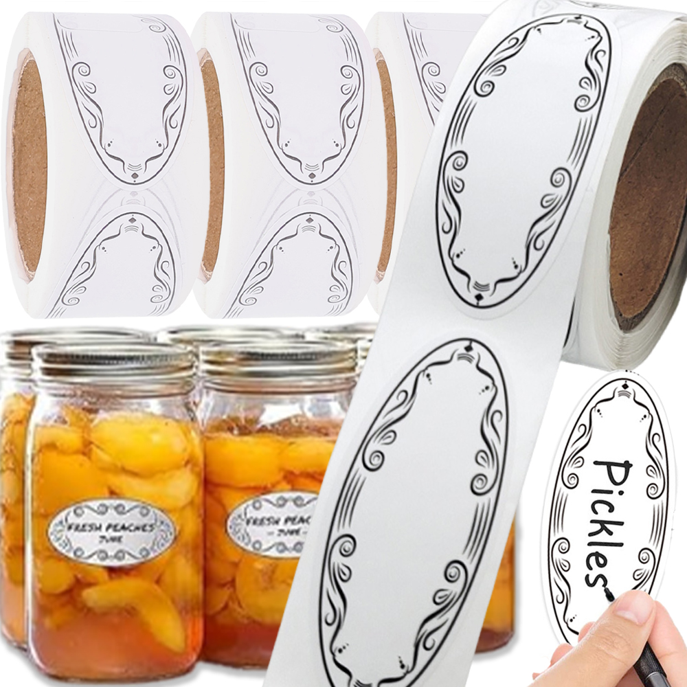 Oval Labels Blank Stickers Foo - Food Storage For Restaurant 评论和价格